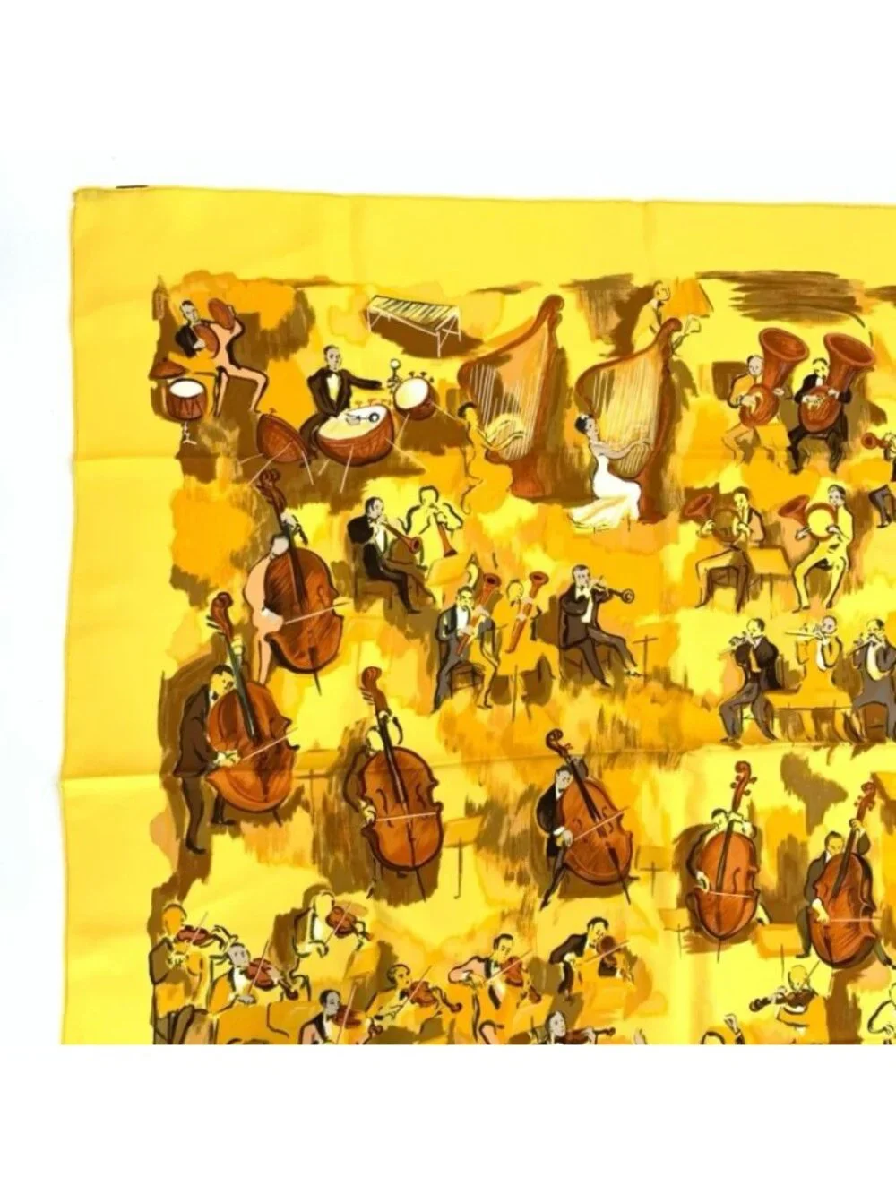 Hermes Carre 90 Concerto Scarf Yellow - Picture 2 of 7